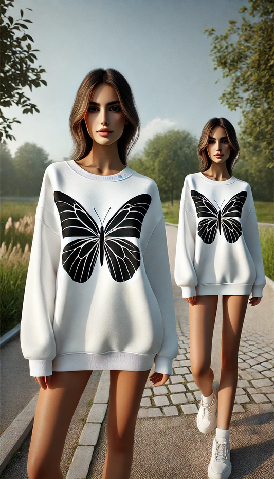 Minimalist Butterfly Sweatshirt - Women's