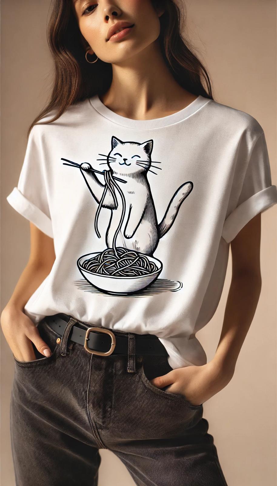 Noodles Cat T Shirt - Women's