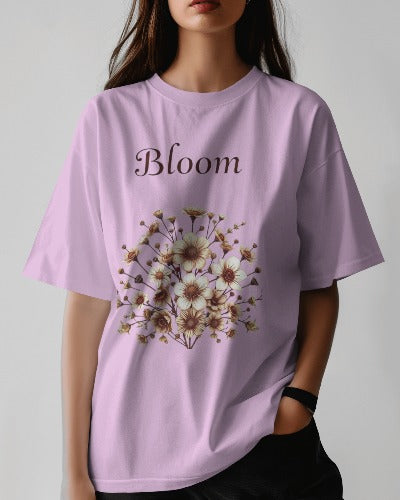 Bloom Designer Oversized T-Shirt Womens