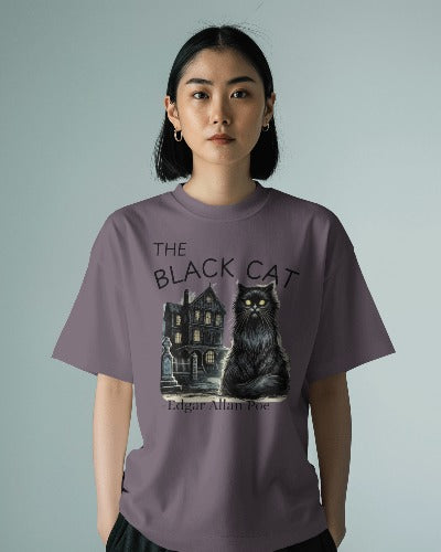 The Black Cat Oversized T Shirt Women's