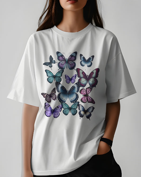 Whispering Wings Oversized T-Shirt Front Design