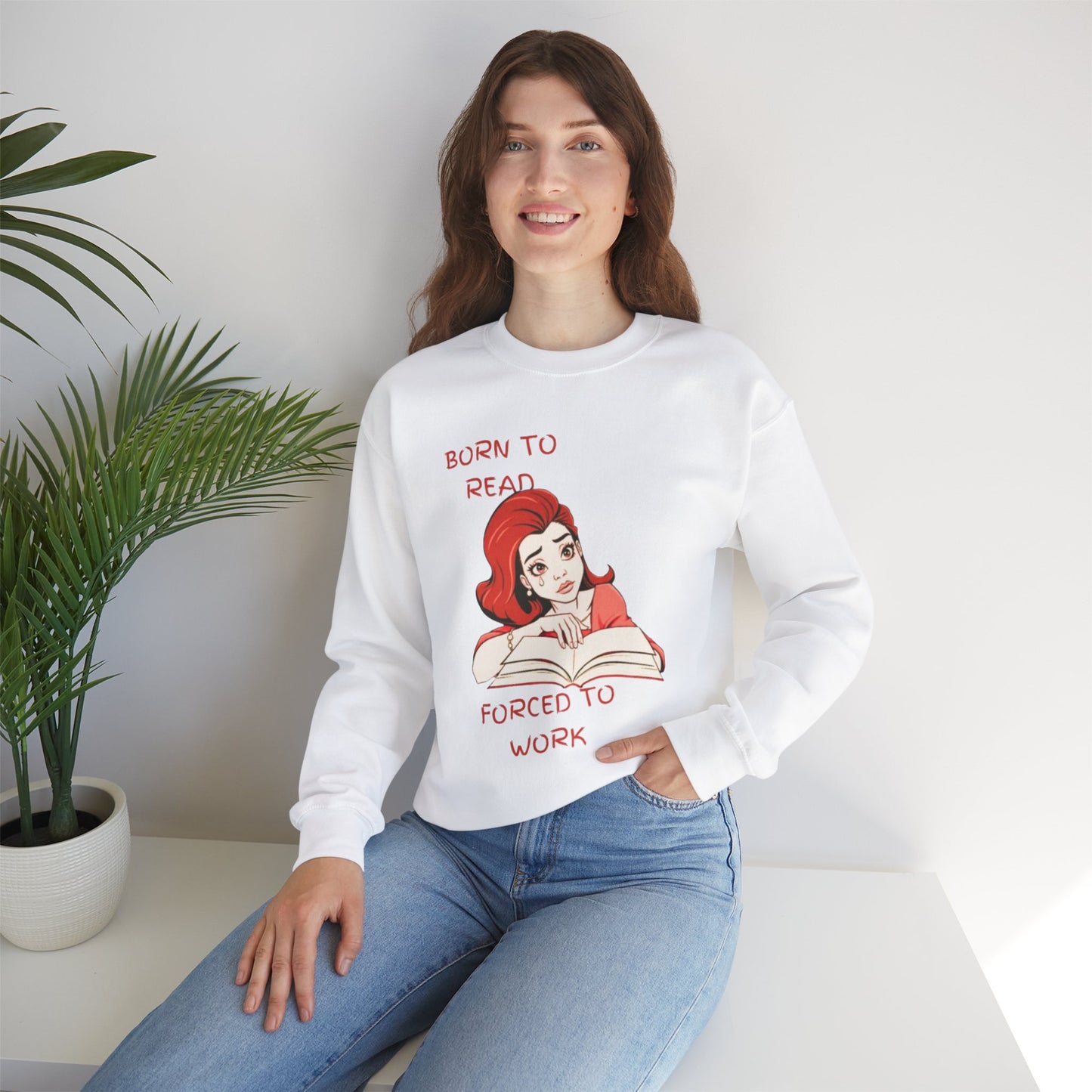 Born to Read – Premium Literary Sweatshirt WOMEN