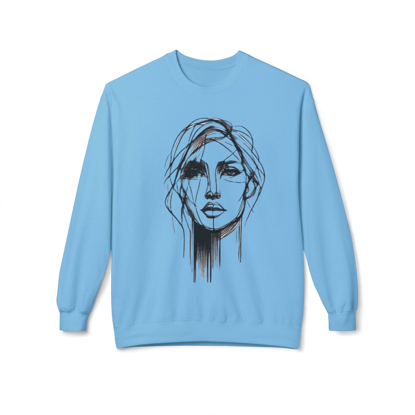 Face Line Art Sweatshirt - Women's