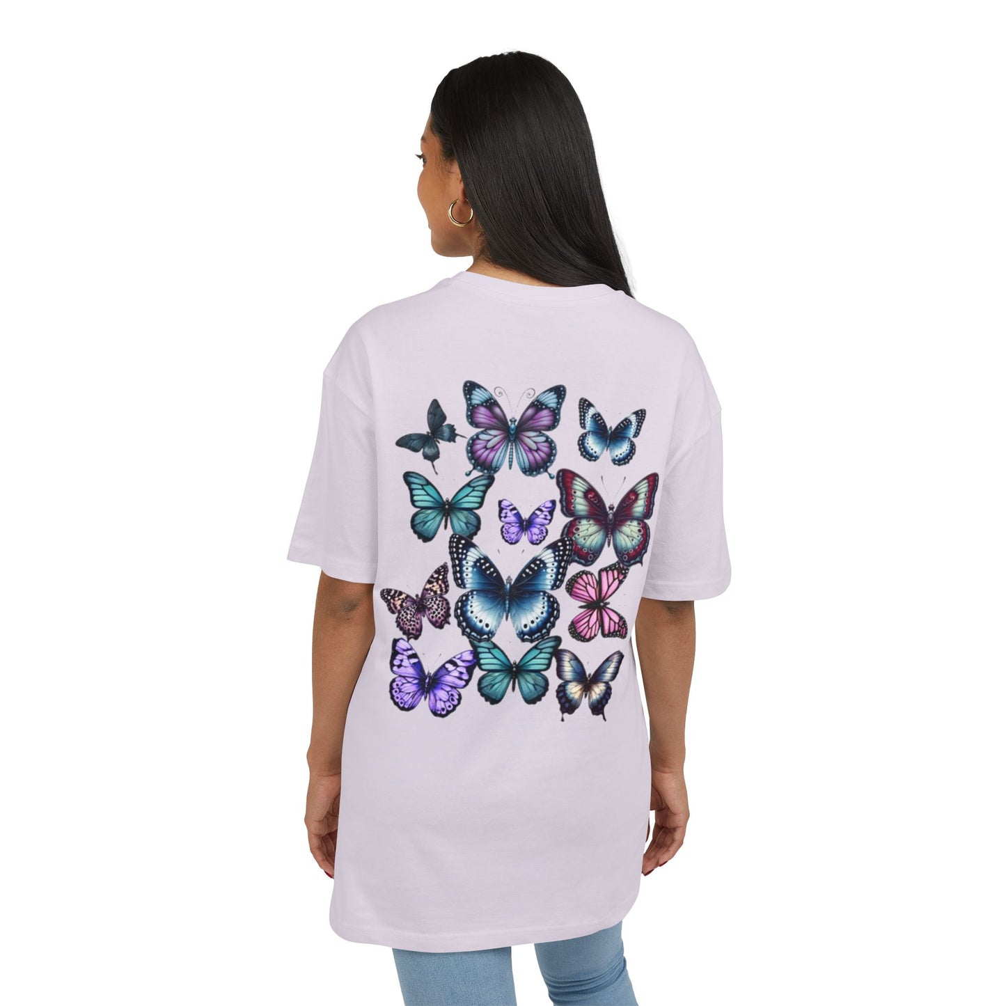 Whispering Wings Oversized T-Shirt Back Design