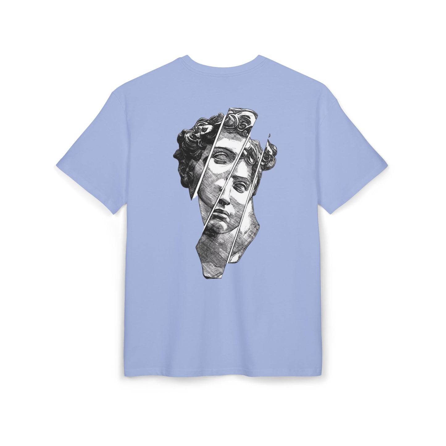 Michaelangelo David T Shirt front Light Blue