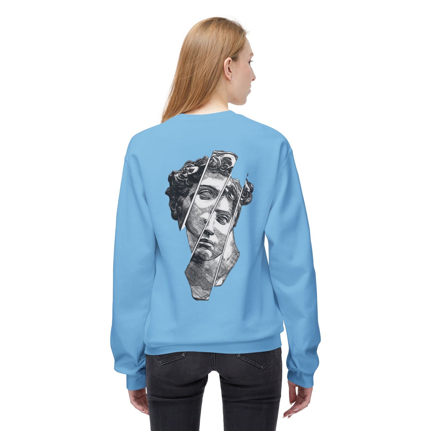 Michaelangelo Womens Sweatshirt back blue