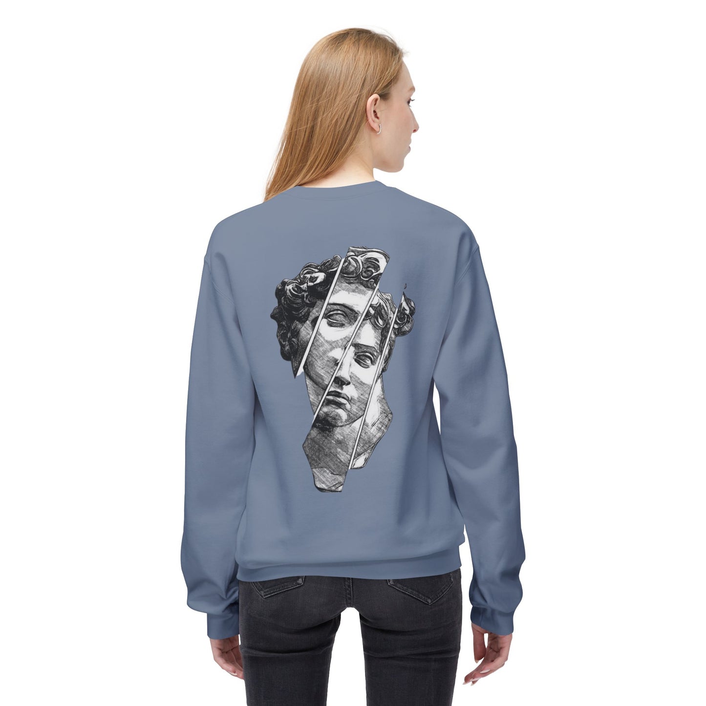 Michaelangelo Womens Sweatshirt back navy blue