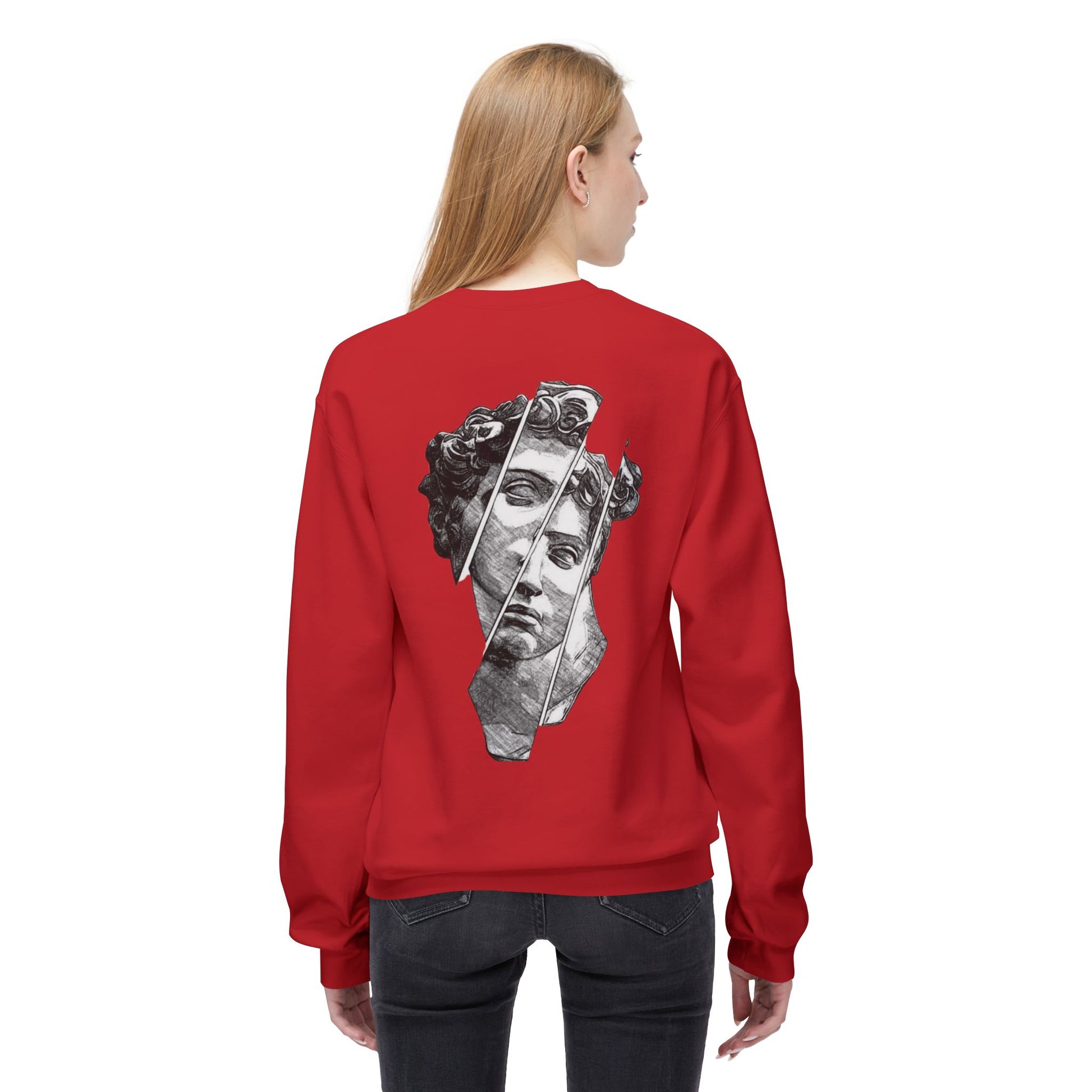 Michaelangelo Womens Sweatshirt back red