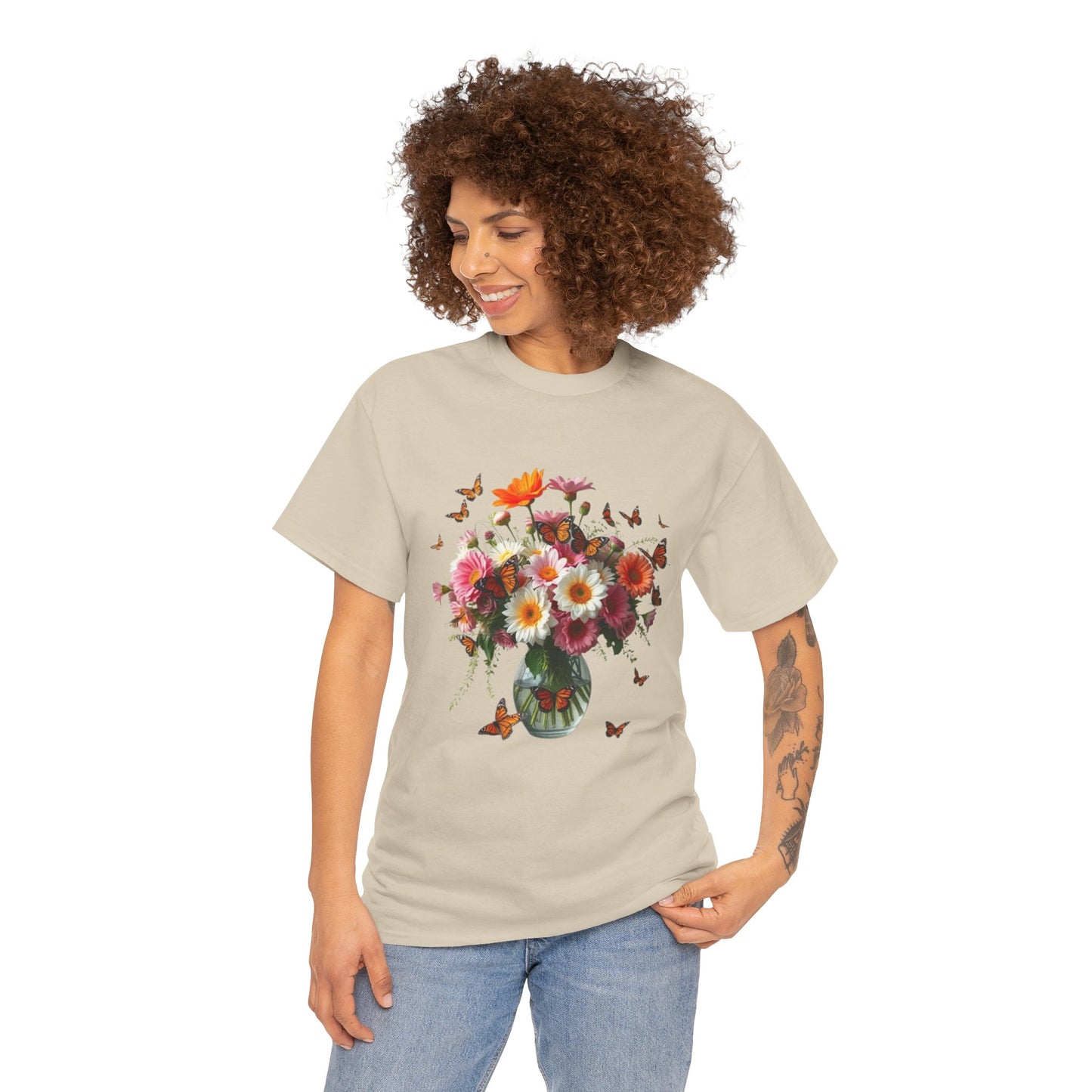 Garden Whispers – Artistic Flowers T-Shirt