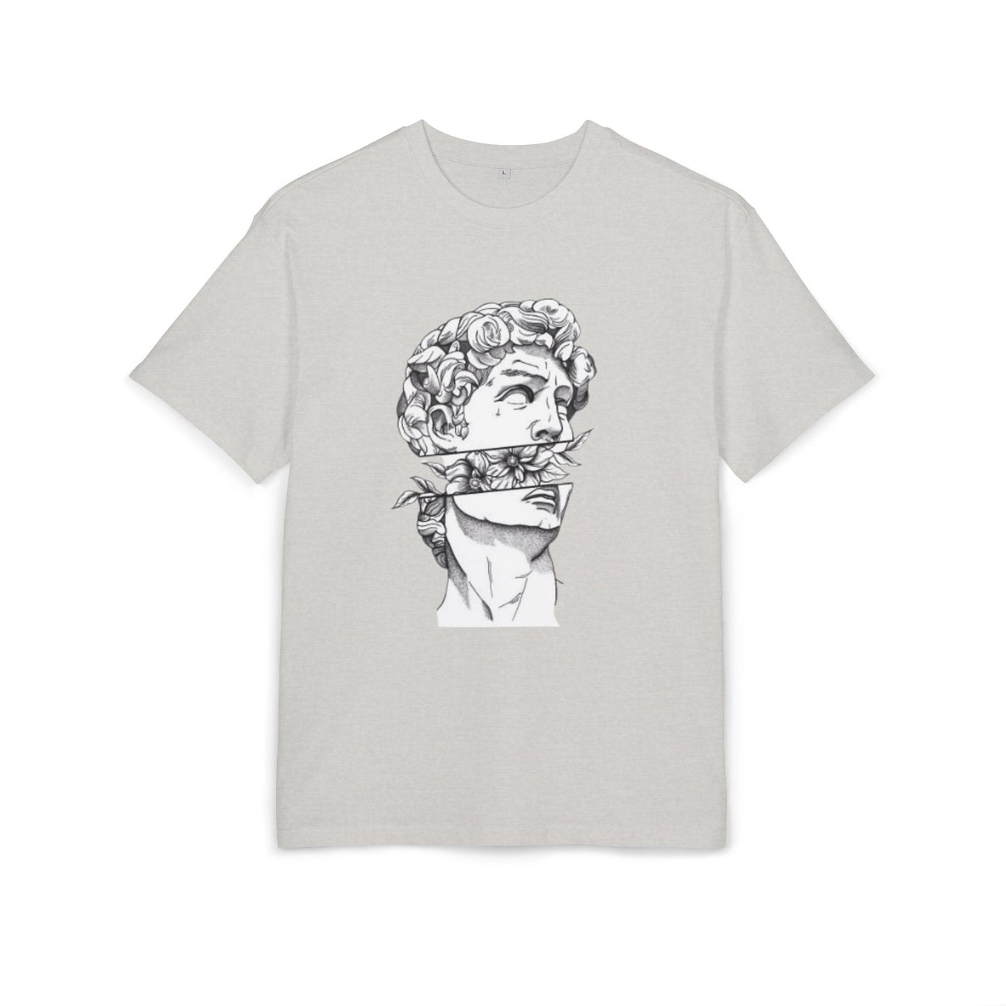 Greek god T shirt front grey