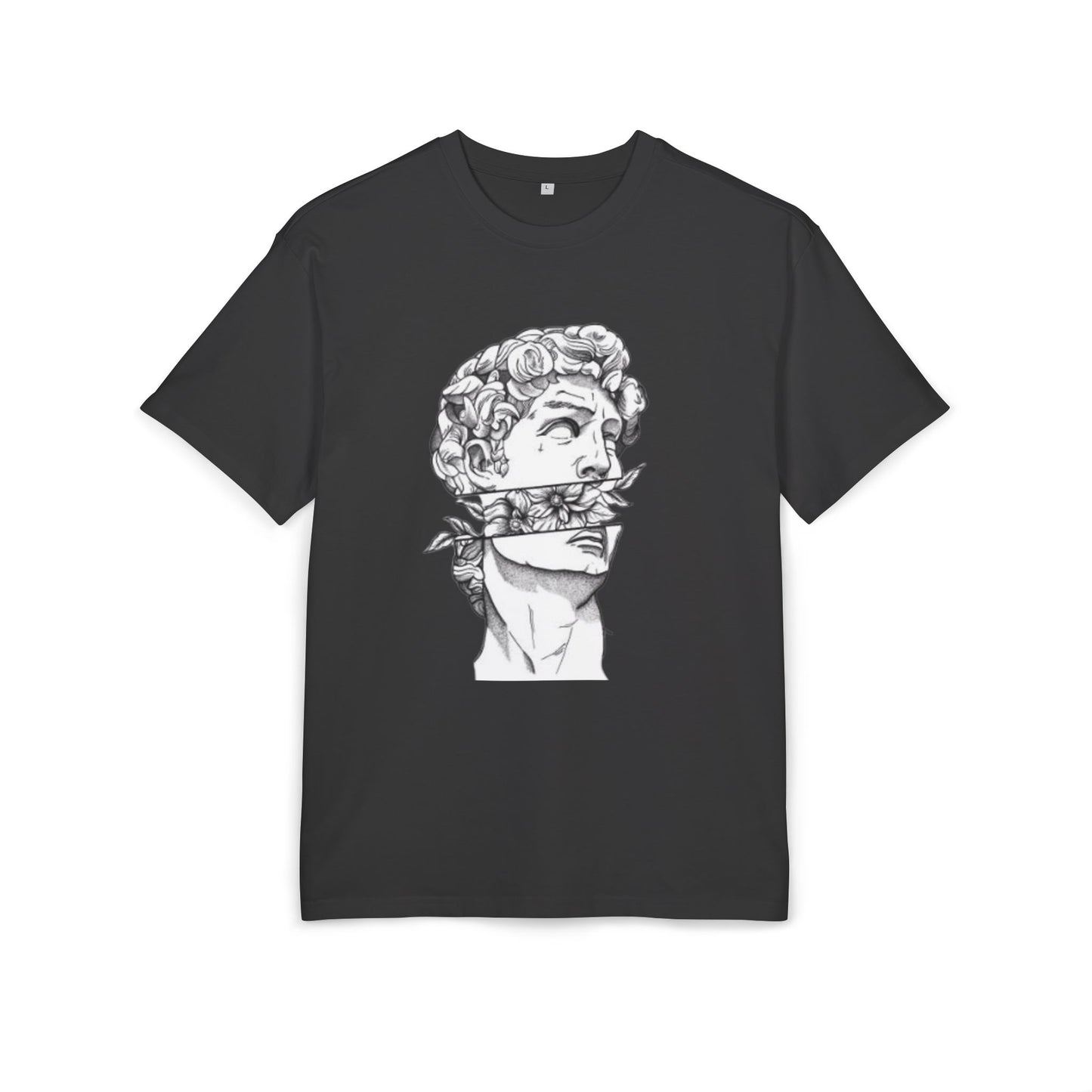  Greek god T shirt front grey