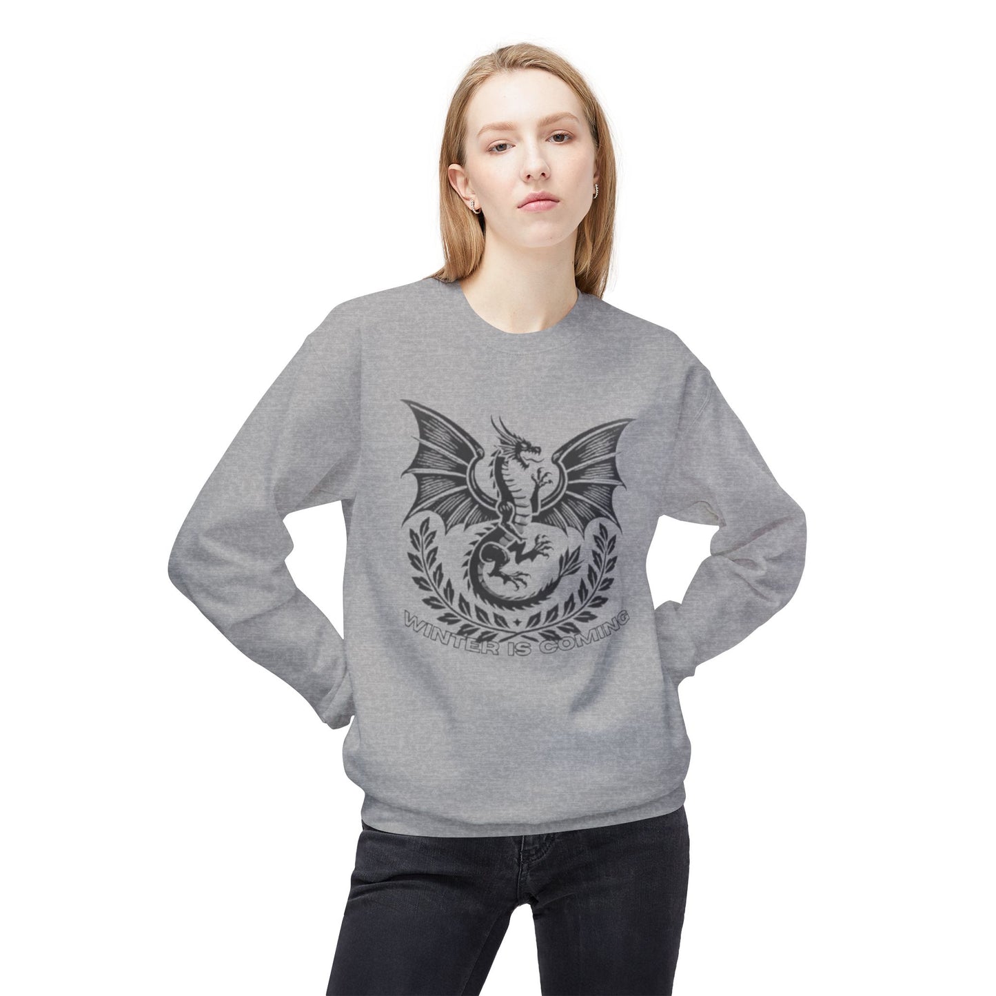 "Winter is Coming" Premium Dragon Sweatshirt WOMEN